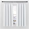 PONY DANCE Tenda Oscurante Termica Isolante Freddo da Interno con Fettuccia | Corte, per Camera da Letto, Cucina, per Finestre Piccole, Privacy, OEKO-TEX, 2 Pezzi L 140 x A 137 CM, Bianco Grigiastro