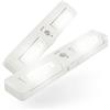 Greate 2 strisce luminose a LED con sensore di movimento interno, funzionamento a batteria, illuminazione regolabile per armadio, scale, ecc