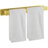 Eolax Portasciugamani da bagno, barra portasciugamani in acciaio inox da 50 cm per asciugamano grande, forte autoadesivo/viti montaggio a parete, antiruggine, porta asciugamani per bagno e cucina (oro)