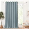 PONY DANCE Tende Oscuranti Termiche Camera da Letto per Interni | da Interno, per Soggiorno, Separa Ambienti per Salotto, con Anelli, Blackout, 1 Pezzo L 200 x A 245 CM, Blu Grigiastro