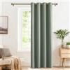 PONY DANCE Tenda Oscurante Termica da Interno per Soggiorno Moderne | per Camera da Letto, Porta, Privacy, per Salotto, con Anelli, Blackout, Anti-UV, 1 Pezzo L 140 x A 240 CM, Verde Salvia