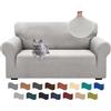 Ystyle Copridivano 2 Posti Con Braccioli, Super Elasticizzato Copri Divano, Copridivano Antigraffio Gatto, Copridivani Antiscivolo Antimacchia, Universale Sofa Cover Moderno, Sliver Grigio
