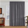 PONY DANCE Tenda Oscurante Termica Isolante Freddo e Caldo da Interno | per Camera da Letto, Soggiorno, con Fettuccia, Privacy, Facile Lavaggio, Moderne, Blackout, 1 Pezzo L 300 x A 220 CM, Grigio