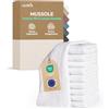 Laleni Mussole Neonato 70x70cm Set da 10 - Asciugamani in Cotone Morbido per Pelli Sensibili - Lavette Neonato Extra Assorbenti, Quadrati Bianchi