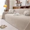 Ystyle Telo Copridivano 2 Posti Ciniglia, 180x300 CM, Cachi | Copridivano Antiscivolo e Antigraffio, Copritutto per Divano Universale Quattro Stagioni, Gran Foulard per Divano Lavabile