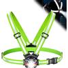 ISEYOU Luce Running, Luce per Corsa Notturna 500 Lumen & USB Ricaricabile, 6 modalità di Luci, 45° Regolabile, IPX4 Impermeabile con Cinghie Doppie Riflettenti per Jogging, Escursionismo, Campeggio