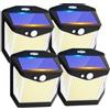 Vanranger Luci LED Esterno Giardino Solare - 248 LED Luce Esterno Pannello Solari | Sensore Movimento 3 Modos 270° Illuminazione Lampada Solare da Esterno IP65 Impermeabile per Parete Garage 4 Pezzi