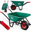 GARDEBRUK Carriola da Giardino 250kg 100L | con Pneumatico, Vasca in Polipropilene, Cerchi in Acciaio, Giardinaggio, lavori in Giardino