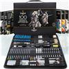 Castle Art Supplies Set 100 Pezzi da Disegno e Bozzetto per Professionisti | Grafite, carboncino, pastello, matite metalliche e idrosolubili, bastoncini e pennarelli punta fine - custodia da viaggio
