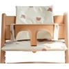 Vicloon Cuscini per Seggiolone Stokke, 2 Pezzi Antiscivolo Cuscino per Seggiolone Pappa Impermeabile, Bambini Fodera di Ricambio in Cotone, Morbido Rimovibile,Facile Pulizia Fissare-Beige