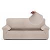 TEXTIL-HOME Textilhome Copridivano Elasticizzato 3 Posti 180-240 cm Avorio | Protegge da macchie, peli e graffi. Elasticizzata, universale, facile da applicare e con vestibilità aderente.