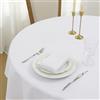 Romanstile Tovaglia Rotonda 200 cm Antimacchia Bianca, Elegante e Modernamente Tovaglia da Esterno, Formato Grande per 6-8 Posti, per Tavolo da Pranzo, Cucina, Compleanni, Feste, Pasqua e Giardino