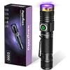 DARKDAWN Torcia UV 395nm Ricaricabile USB, LED Lampada di Wood Ultravioletti Torce Luce Nera, Mini Potente Portatile Lampada UV per Ambra, Polimerizzare la Resina, Rivelatore di Urina per Cani, Gatti