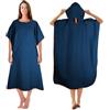 KUOGAS Poncho De Bain Pour Homme 117X88 cm En Microfibre - Serviette De Surf, Aide Au Change Sur La Plage (Blu Scuro)