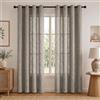Deconovo Tende Effetto Lino per Interni, 2 Pannelli, 140x260 cm | Semitrasparenti con Occhielli, Trama Intrecciata, Filtrano la Luce Naturale, per Soggiorno e Camera da Letto, Beige Naturale