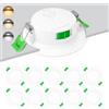 Laiebri Confezione da 10 Faretti LED da Incasso 230V 6W, Foro Ø55-68mm Faretti LED da Incasso 3CCT 2700K/4000K/6000K, Ultra Slim 25mm IP44 Faretti LED Soffitto per Bagno Cucina Soggiorno, Bianco