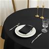 Romanstile Tovaglia Rotonda 160 cm Nera Antimacchia da Esterno Elegante e Moderna, Primavera, Formato Grande per 4-6 Posti, Tovaglia per Tavolo da Pranzo, Cucina, Ristorante, Bistrot, Feste e Pasqua