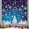 Kangtaixin Decorazioni Natalizie per Finestre, 244 Adesivi Natalizi con Fiocchi di Neve e Disegni di Case, Adesivi Elettrostatici Riutilizzabili in PVC per la Cameretta dei Bambini, Finestre Natalizie