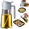 TrendPlain Spruzzino Olio per Friggitrice Aria 470ml, Dosatore Olio 2 in 1, Oliera Spray per Cucina, Insalata e Aceto, Accessori Cucina senza BPA - Grigio