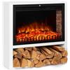 Klarstein Mauna Loa - Camino elettrico, riscaldamento a convezione, 1000/2000 W, fino a 40 m², termostato: 15-30 °C, illusione di fiamme, LED regolabile, telecomando, timer settimanale, bianco
