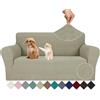 Ystyle Copridivano 2 Posti Con Braccioli, Super Elasticizzato Fodera Divano, Copridivani Antigraffio Gatto Antiscivolo Antimacchia, Universale Moderno Sofa Cover Lavabile, Cachi
