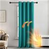 Deconovo Tenda Oscurante da Interno, 140x180 cm, 1 Pannello, Turchese | Tenda Termica Isolante Freddo e Caldo, Attenuano i Rumori, Moderne ed Eleganti con Occhielli, per Camera e Soggiorno