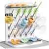 Lifewit Grande Scolabiberon con Tappetino Drenante, Scolabiberon Verticale con 15 Ganci e Contenitore per Tettarelle Rimovibile, Adatto a Cannucce a Pressione e Accessori per Tiralatte