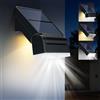 Giliwosy Lampada Solare da Esterno, 90° Regolabile Faro LED Esterno con Sensore di Movimento e Luce Notturna, IP65 Impermeabile Luce Solare per Decorazione Giardino, Parete, Garagec (1 Pezzo)