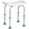 FERRUCCI COMFORT Sgabello Doccia Sedile da Bagno Antiscivolo, Regolabile, Alluminio | Antiruggine, Piedini Antiscivolo in Gomma, Per Anziani e Disabili, Riabilitazione