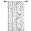 YONGFOTO 140x229cm Spazio Tende con asta passante Scarabocchio Universo Pianeti Razzi Filtraggio della luce Linguetta posteriore Tenda Per cameretta dei ragazzi Vivaio