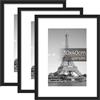 upsimples Confezione da 3 Cornici portafoto, Cornice 30 x 40 cm Nere | Con Supporto Orientamento Orizzontale o Verticale, Cornici per Ppuzzle, Parete, Poster, Diploma Universitario