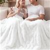 ORINOVA Coperta 150x200 cm Bianco Pile Calda Invernale Singolo Plaid Divano Blanket Letto Matrimoniale Caldo e Morbido