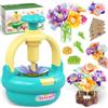 TingingYuli Kit Bouquet di Fiori in Stoffa per Bambine 4-8 Anni - Macchina DIY con Vaso | Petali, steli, centri e carta floreale da assemblare - attività riutilizzabile e regalo creativo da condividere in famiglia