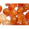 Perlin Perle di agata crackee naturali 6 mm rosso arancio * A grado * Pietre rotonde semipreziose pietre preziose perle per gioielli