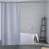 Furlinic, Tenda da doccia stretta per doccia ad angolo e vasca da bagno piccola, in tessuto di poliestere antimuffa, impermeabile e lavabile, di colore blu, con 6 anelli, 85 x 180 cm