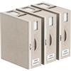 Lifewit Set di 3 Organizer Lenzuola e Biancheria, Scatole Pieghevoli Porta Corredo con 2 Finestre Trasparenti e Porta Etichetta, Contenitori Salvaspazio per Copripiumini e Federe, 38×33×12 cm, Beige