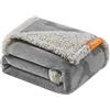 Feandrea Coperta Impermeabile per Cani, Coperta Animali Domestici in Sherpa per Cani Nani e di Piccola Taglia, Gatti, 101 x 73 cm, M, Coprisedile Reversibile Lavabile in Lavatrice, Grigio PPB040G01