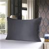 townssilk Federa seta cuscino,100% naturale seta di gelso 19momme,doppia faccia,benefica per capelli e pelle,ipoallergenica,cerniera nascosta,1 pz,40x60cm,Darkgrey