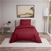 Dreamzie - Copripiumino Singolo 135x200cm con Federa 50x70cm | Borgogna · Sacco Piumino Singolo 135x200 · Microfibra 100% · 2 Pezzi · Cerniera · OEKO-TEX · Facile Cura · No Stiro