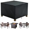 Aipwerer Copertura per Mobili da Giardino 420D Oxford 120x120x72cm | Nero, 420D Oxford, Impermeabile, Anti-UV e Antistrappo, con Coulisse e Cinghie, per Tavoli e Mobili da Giardino