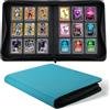 WITHYU Album Protettivo per 288 Toploaders, 9 Tasche Album Toploader, Custodia Senza Anelli Compatibile Toploader 76x102 mm per Carte Sport, Collezionabili (Acquamarina)