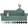 Ystyle Copridivano 4 Posti Con Braccioli, Super Elasticizzato Fodera Divano, Copridivani Antigraffio Gatto Antiscivolo Antimacchia, Universale Moderno Sofa Cover Lavabile, Verde