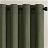 Topfinel 1 Pezzo Tulle Lino Porta Tende Interne per Tenda da Letto Con Occhielli Voile Traslucide per Temi Moderni Tende Leggere Velate Lino Verdi Oliva 300x240 CM
