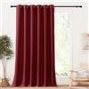 PONY DANCE Tenda Oscurante Termica da Interno per Camera da Letto | per Soggiorno Moderne, Divisorie, Separa Ambienti, con Anelli, Privacy, Anti-UV, Blackout, 1 Pezzo L 200 x A 245 CM, Rossa