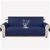Ystyle Copridivano 3 Posti Con Braccioli Universale, Blu Scuro | Copridivani Trapuntato Con Tasche, Copridivano Antigraffio Gatto Cani, Copri Divano Salvadivano Antimacchia Antiscivolo