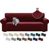 Ystyle Copridivano 4 Posti Con Braccioli, Super Elasticizzato Copri Divano, Copridivano Antigraffio Gatto, Copridivani Antiscivolo Antimacchia, Universale Sofa Cover Moderno, Bordeaux