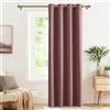 PONY DANCE Tenda Oscurante Termica Isolante Freddo e Caldo da Interno | per Camera da Letto, Soggiorno, con Anelli, Facile Lavaggio, Moderne, Blackout, 1 Pezzo L 140 x A 240 CM, Rosa Selvatica