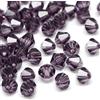 Perlin Preciosa 40 perline di cristallo boemico 4 mm doppio cono perline ceche taglio vetro bicone (viola)
