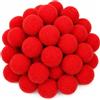 Perlin Pompon rossi per fai da te, 20 mm, 125 pezzi | Palline decorative rosse vivaci per decorazioni natalizie, confezioni regalo, ghirlande, decorazioni da tavolo