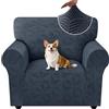 Ystyle Universale Copridivano 1 Posto con Braccioli, Grigio Scuro | Copridivani Elasticizzato, Copri Divano AntiGraffio Gatto Cani, Fodera Divano Antiscivolo, Sofa Cover Antimacchia Lavabile